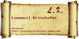 Losonczi Krisztofer névjegykártya